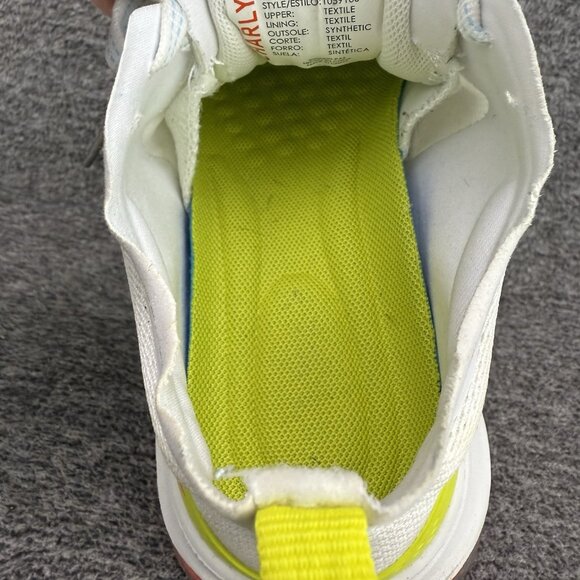 ✅Charly Vermilion Sneakers Women's Sz 7 Running Shoes White Orange Green *STAIN - Picture 4 of 12